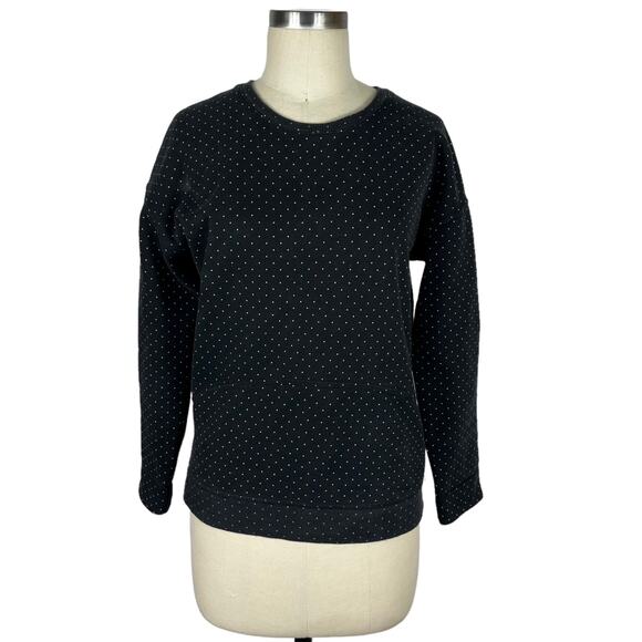 LULULEMON Keep Up Crew Black Polka Dot Pullover Sweatshirt Size 4 - Picture 1 of 5